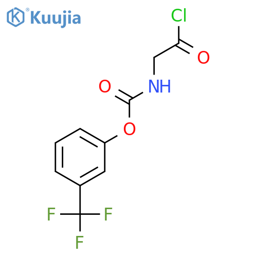 Carbamic acid, (chlorocarbonyl)methyl-, 3-(trifluoromethyl)phenyl ester structure