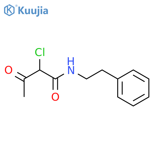 Butanamide, 2-chloro-3-oxo-N-(2-phenylethyl)- structure