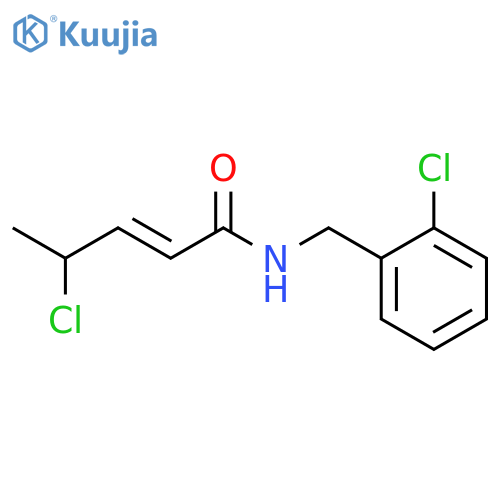 2-PENTENAMIDE, 4-CHLORO-N-[(2-CHLOROPHENYL)METHYL]- structure