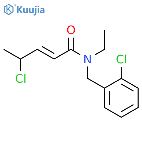 2-PENTENAMIDE, 4-CHLORO-N-[(2-CHLOROPHENYL)METHYL]-N-ETHYL- structure