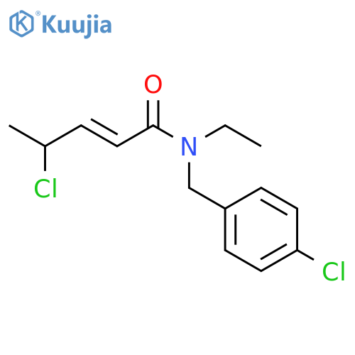 2-Pentenamide, 4-chloro-N-[(4-chlorophenyl)methyl]-N-ethyl- structure