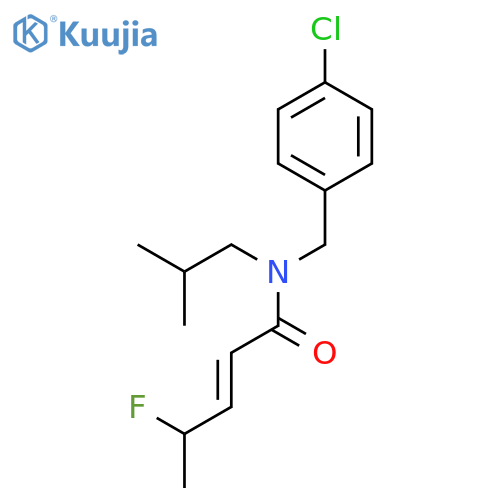 2-Pentenamide, N-[(4-chlorophenyl)methyl]-4-fluoro-N-(2-methylpropyl)- structure