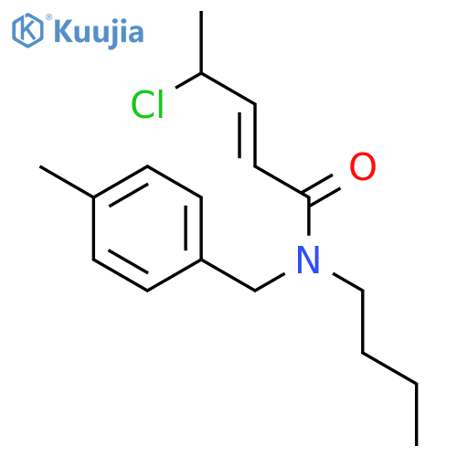 2-Pentenamide, N-butyl-4-chloro-N-[(4-methylphenyl)methyl]- structure