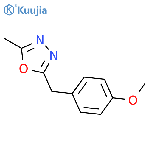 1,3,4-Oxadiazole, 2-[(4-methoxyphenyl)methyl]-5-methyl- structure
