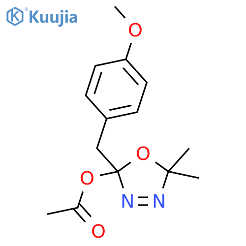 1,3,4-Oxadiazol-2-ol,2,5-dihydro-2-[(4-methoxyphenyl)methyl]-5,5-dimethyl-, 2-acetate structure