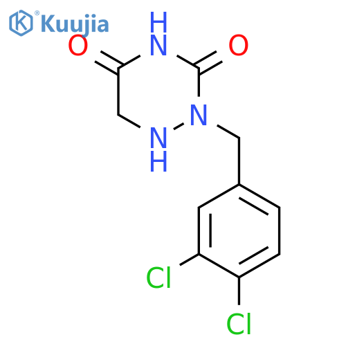 1,2,4-TRIAZINE-3,5(2H,4H)-DIONE, 2-[(3,4-DICHLOROPHENYL)METHYL]DIHYDRO- structure
