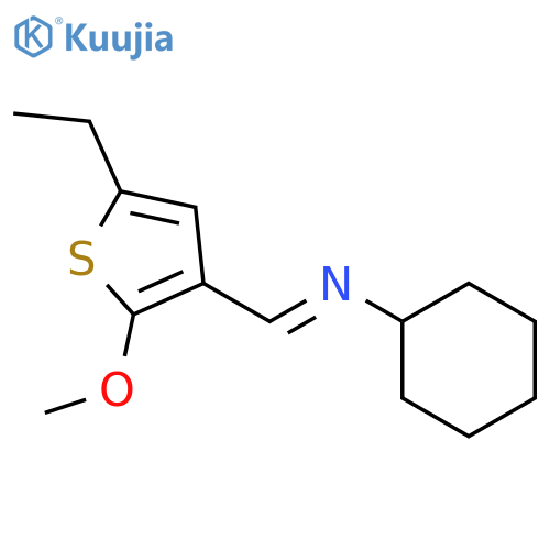 CYCLOHEXANAMINE, N-[(5-ETHYL-2-METHOXY-3-THIENYL)METHYLENE]- structure