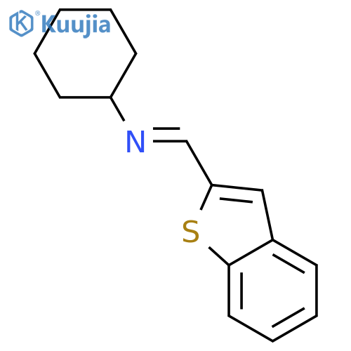 Cyclohexanamine, N-(benzo[b]thien-2-ylmethylene)- structure