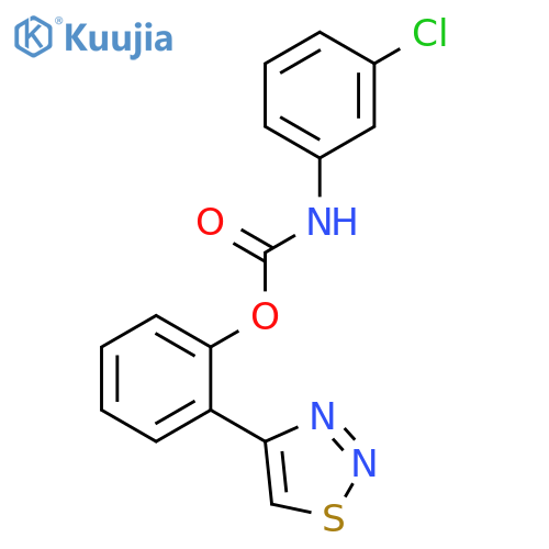 CARBAMIC ACID, (3-CHLOROPHENYL)-, 2-(1,2,3-THIADIAZOL-4-YL)PHENYL ESTER structure