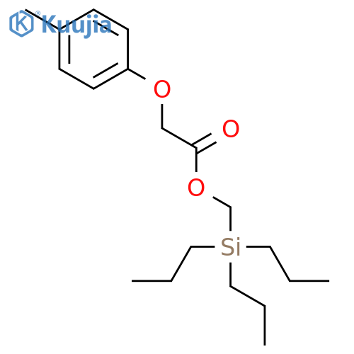 Acetic acid, (4-methylphenoxy)-, (tripropylsilyl)methyl ester structure