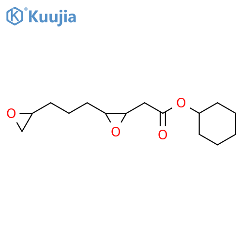 Oxiraneacetic acid, 3-(3-oxiranylpropyl)-, cyclohexyl ester structure