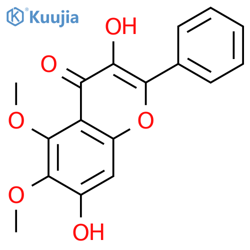 4H-1-Benzopyran-4-one,3,7-dihydroxy-5,6-dimethoxy-2-phenyl- structure