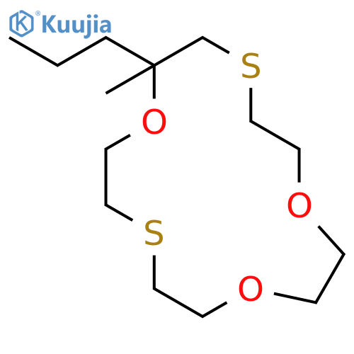 1,4,10-Trioxa-7,13-dithiacyclopentadecane, 9-methyl-9-propyl- structure