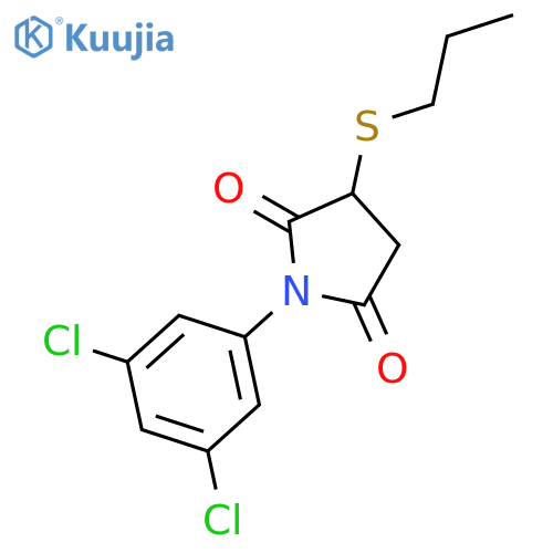 2,5-Pyrrolidinedione, 1-(3,5-dichlorophenyl)-3-(propylthio)- structure