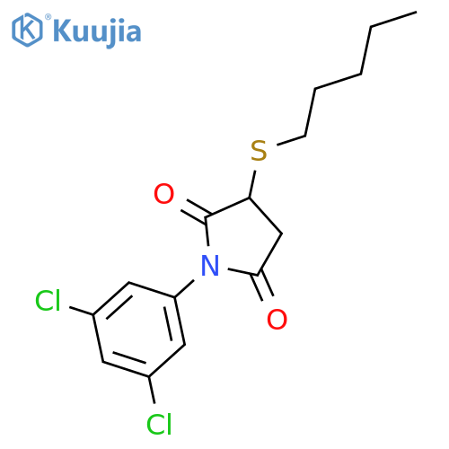 2,5-PYRROLIDINEDIONE, 1-(3,5-DICHLOROPHENYL)-3-(PENTYLTHIO)- structure