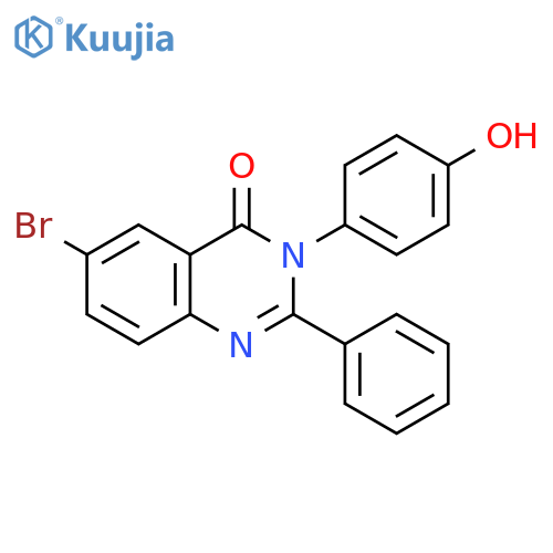 4(3H)-Quinazolinone, 6-bromo-3-(4-hydroxyphenyl)-2-phenyl- structure