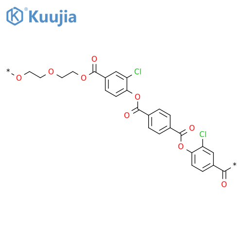Poly[oxy-1,2-ethanediyloxy-1,2-ethanediyloxycarbonyl(3-chloro-1,4-phenylene)oxycarbonyl-1,4-phenylenecarbonyloxy(2-chloro-1,4-phenylene)carbonyl] structure