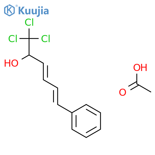 3,5-Hexadien-2-ol, 1,1,1-trichloro-6-phenyl-, acetate structure