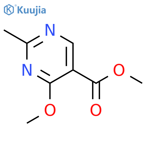 5-Pyrimidinecarboxylic acid, 4-methoxy-2-methyl-, methyl ester structure