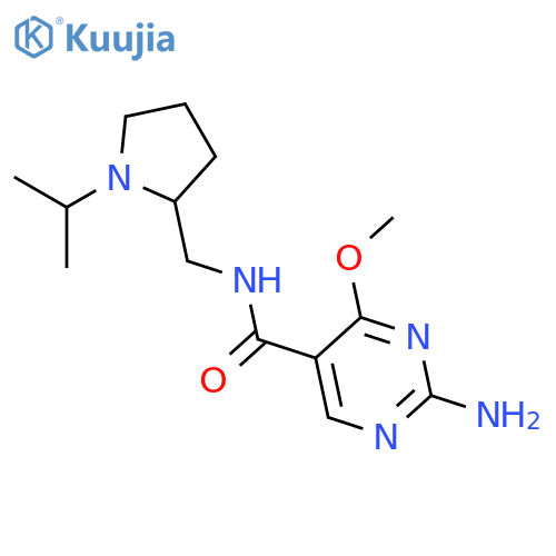 2-amino-4-methoxy-N-{[1-(1-methylethyl)pyrrolidin-2-yl]methyl}pyrimidine-5-carboxamide structure