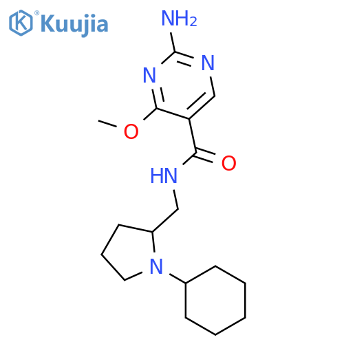 2-amino-N-[(1-cyclohexylpyrrolidin-2-yl)methyl]-4-methoxypyrimidine-5-carboxamide structure