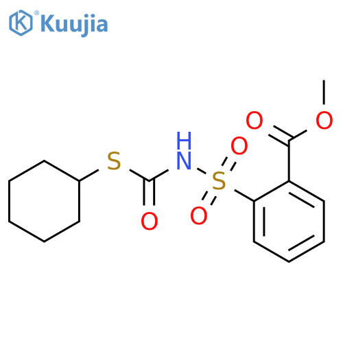 BENZOIC ACID, 2-[[[(CYCLOHEXYLTHIO)CARBONYL]AMINO]SULFONYL]-, METHYL ESTER structure