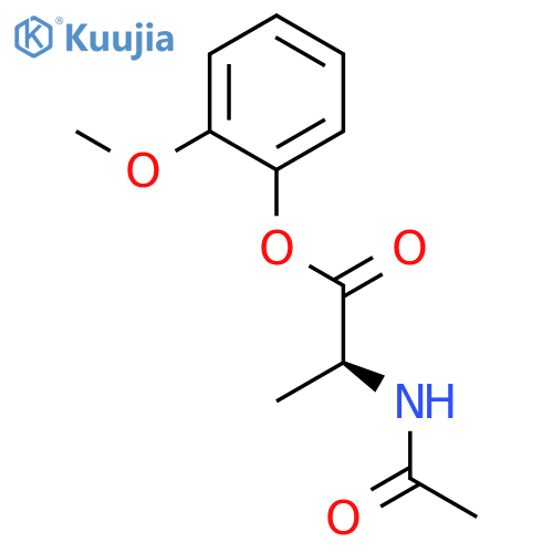 L-ALANINE, N-ACETYL-, 2-METHOXYPHENYL ESTER structure