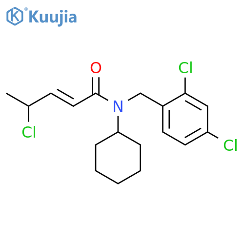 2-Pentenamide, 4-chloro-N-cyclohexyl-N-[(2,4-dichlorophenyl)methyl]- structure