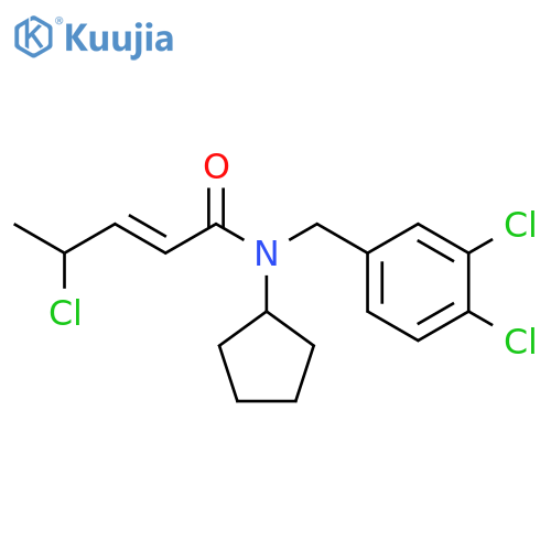 2-PENTENAMIDE, 4-CHLORO-N-CYCLOPENTYL-N-[(3,4-DICHLOROPHENYL)METHYL]- structure