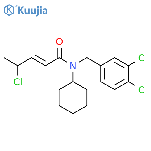 2-Pentenamide, 4-chloro-N-cyclohexyl-N-[(3,4-dichlorophenyl)methyl]- structure
