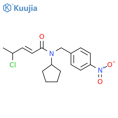 2-PENTENAMIDE, 4-CHLORO-N-CYCLOPENTYL-N-[(4-NITROPHENYL)METHYL]- structure