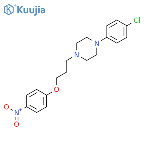 1-(4-chlorophenyl)-4-[3-(4-nitrophenoxy)propyl]piperazine structure