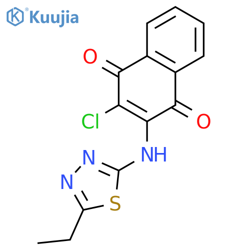 1,4-NAPHTHALENEDIONE, 2-CHLORO-3-[(5-ETHYL-1,3,4-THIADIAZOL-2-YL)AMINO]- structure
