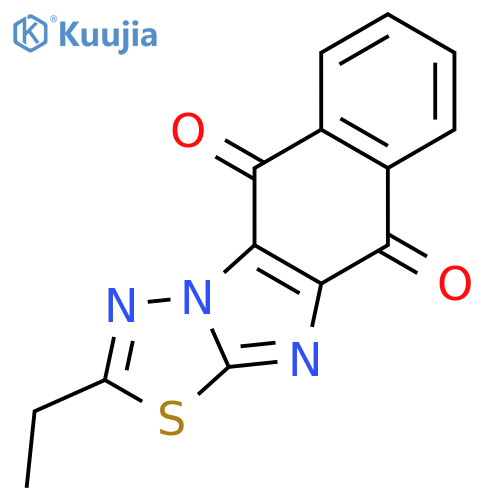 NAPHTH[2',3':4,5]IMIDAZO[2,1-B]-1,3,4-THIADIAZOLE-5,10-DIONE, 2-ETHYL- structure