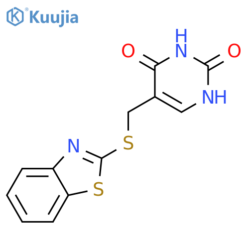 2,4(1H,3H)-PYRIMIDINEDIONE, 5-[(2-BENZOTHIAZOLYLTHIO)METHYL]- structure
