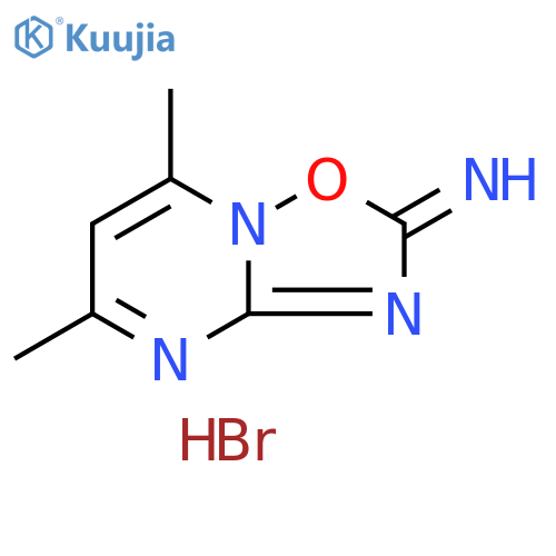 2H-[1,2,4]Oxadiazolo[2,3-a]pyrimidin-2-imine, 5,7-dimethyl-, hydrobromide (1:1) structure