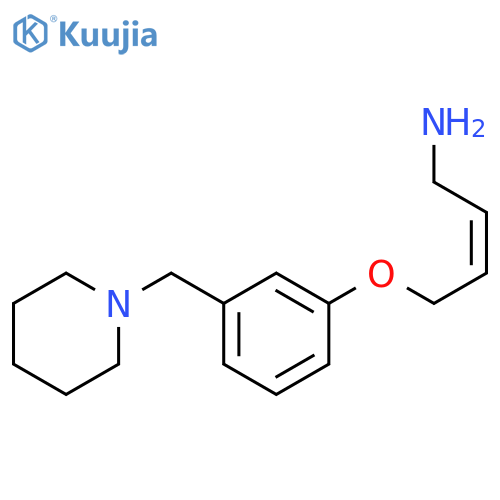 2-BUTEN-1-AMINE, 4-[3-(1-PIPERIDINYLMETHYL)PHENOXY]-, (Z)- structure