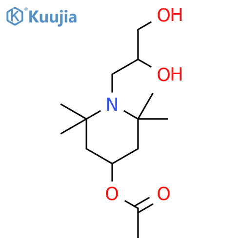 1,2-Propanediol, 3-[4-(acetyloxy)-2,2,6,6-tetramethyl-1-piperidinyl]- structure