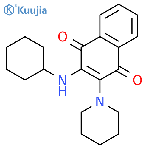 1,4-Naphthalenedione, 2-(cyclohexylamino)-3-(1-piperidinyl)- structure