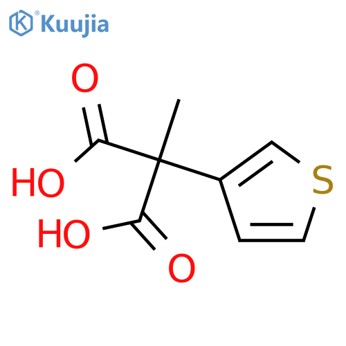 2-methyl-2-(thiophen-3-yl)propanedioic acid structure