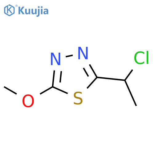 1,3,4-Thiadiazole, 2-(1-chloroethyl)-5-methoxy- structure