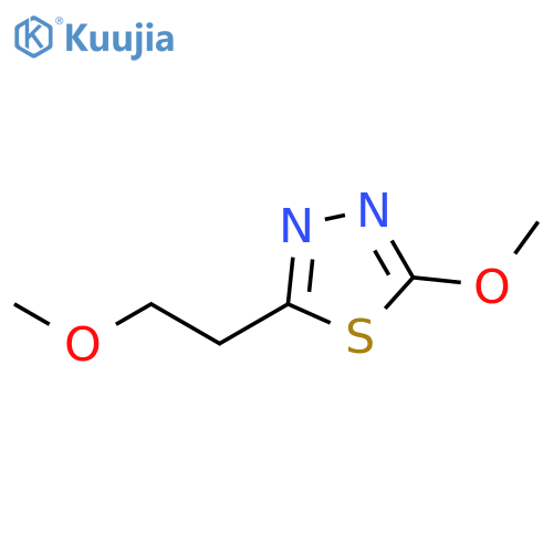 1,3,4-Thiadiazole, 2-methoxy-5-(2-methoxyethyl)- structure