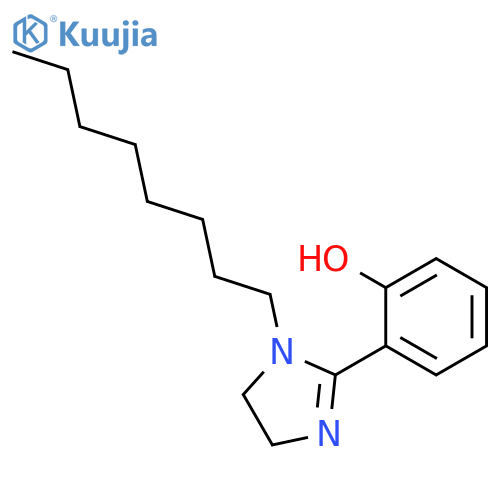 Phenol, 2-(4,5-dihydro-1-octyl-1H-imidazol-2-yl)- structure