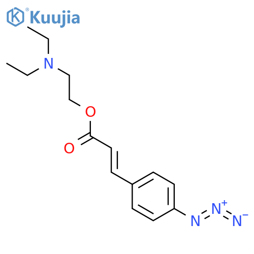 2-Propenoic acid, 3-(4-azidophenyl)-, 2-(diethylamino)ethyl ester structure