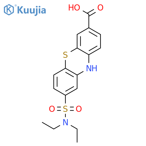 10H-PHENOTHIAZINE-3-CARBOXYLIC ACID, 8-[(DIETHYLAMINO)SULFONYL]- structure
