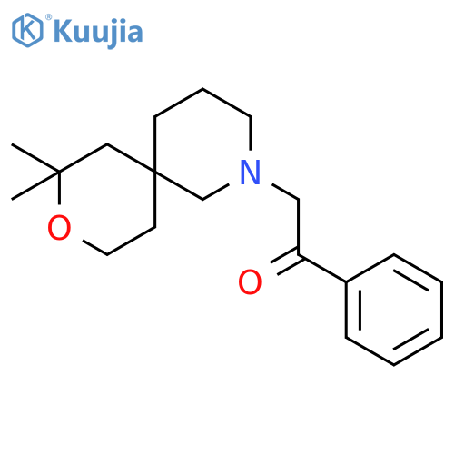 Ethanone, 2-(8,8-dimethyl-9-oxa-2-azaspiro[5.5]undec-2-yl)-1-phenyl- structure