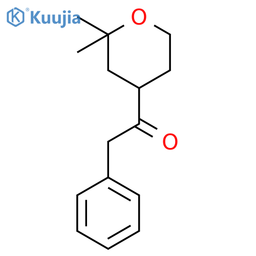 1-(2,2-Dimethyltetrahydro-2H-pyran-4-yl)-2-phenylethanone structure