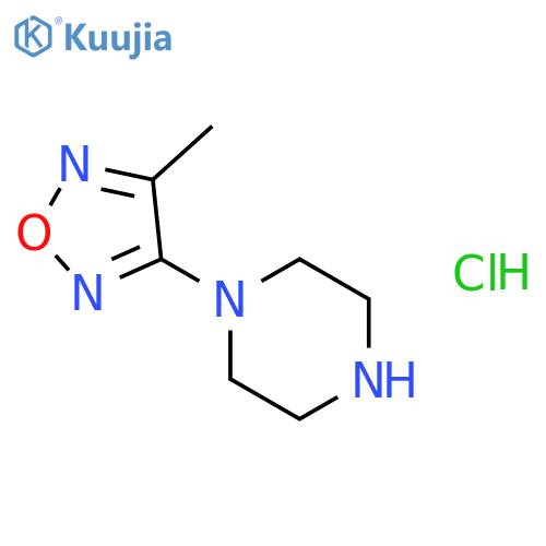 Piperazine, 1-(4-methyl-1,2,5-oxadiazol-3-yl)-, monohydrochloride structure