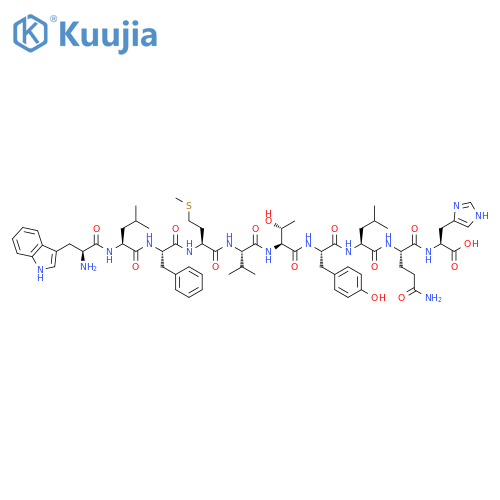 L-Histidine,L-tryptophyl-L-leucyl-L-phenylalanyl-L-methionyl-L-valyl-L-threonyl-L-tyrosyl-L-leucyl-L-glutaminyl- structure