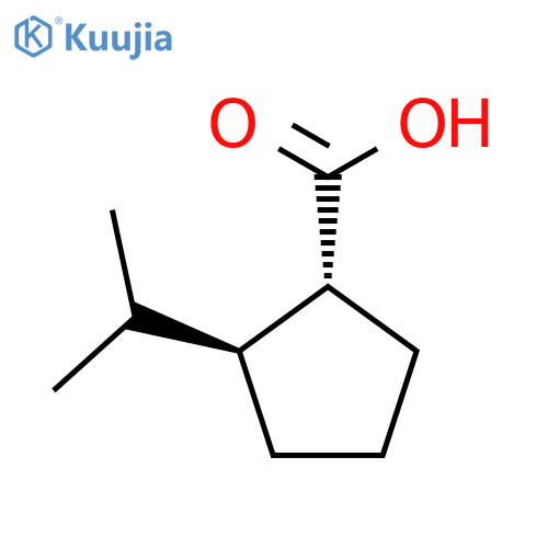 (1R,2S)-2-Isopropylcyclopentanecarboxylic acid structure